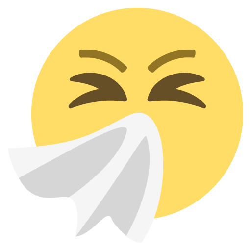 Kýchající obličej