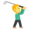 شخص يلعب غولف