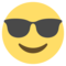 وجه مبتسم بنظارة شمس