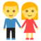 رجل وامرأة يمسكان بيد بعضهما