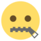 وجه بفم مقفل