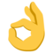 يد تشير للموافقة