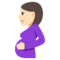 امرأة حامل: بشرة فاتحة