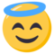 وجه مبتسم بهالة
