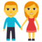 رجل وامرأة يمسكان بيد بعضهما