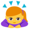 امرأة تنحني