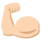 Napnutý biceps: Světlý Odstín Pleti