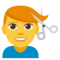 Muž se nechává ostříhat