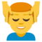 Muž při masáži