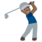 Muž při golfu: Středně Tmavý Odstín Pleti