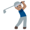 Muž při golfu: Střední Odstín Pleti