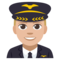 Muž pilot: Středně Světlý Odstín Pleti