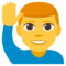 Muž zvedající ruku