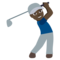 Osoba hrající golf: Tmavý Odstín Pleti