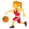 Žena driblující s míčem