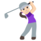 Žena hrající golf: Světlý Odstín Pleti