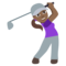 Žena hrající golf: Středně Tmavý Odstín Pleti