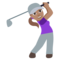 Žena hrající golf: Střední Odstín Pleti