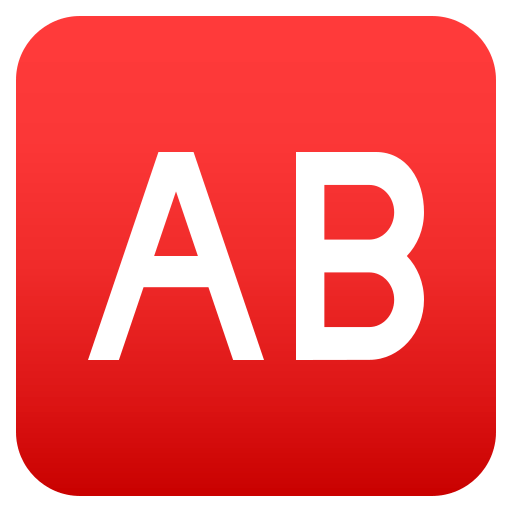 Botão AB (Tipo Sanguíneo)