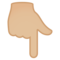 Nedåtpekande finger: Mellanljus Hudton