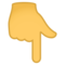 Nedåtpekande finger