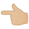 Vänsterpekande finger: Mellanljus Hudton