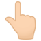 Uppåtpekande finger: Ljus Hudton