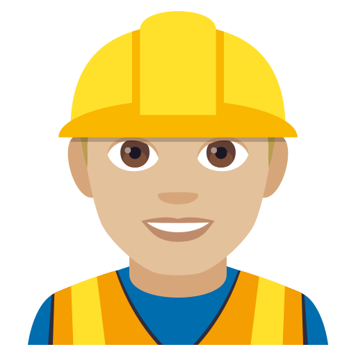 Trabalhador De Construção Civil: Tom de Pele Médio-Claro
