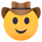 Ansikte med cowboyhatt