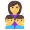 Familj: Kvinna, Pojke, Pojke