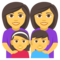 Familj: Kvinna, Kvinna, Flicka, Pojke