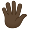 Hand med utspretade fingrar: Mörk Hudton