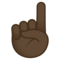 Uppåtpekande pekfinger: Mörk Hudton