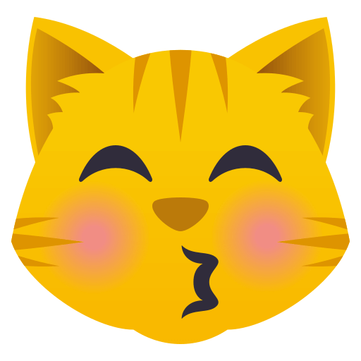 Rosto De Gato Mandando Um Beijo