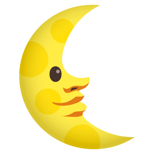 Rosto Da Lua De Quarto Minguante
