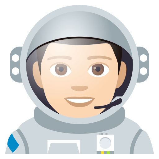 Astronauta Homem: Tom de Pele Claro