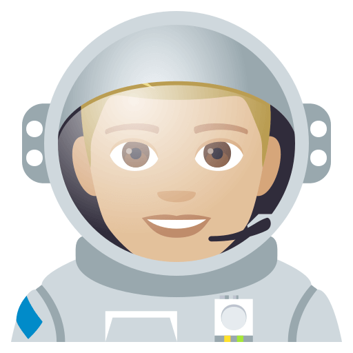 Astronauta Homem: Tom de Pele Médio-Claro
