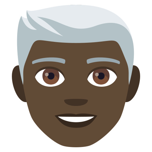 Homem: Tom de Pele Escuro, Cabelo Branco