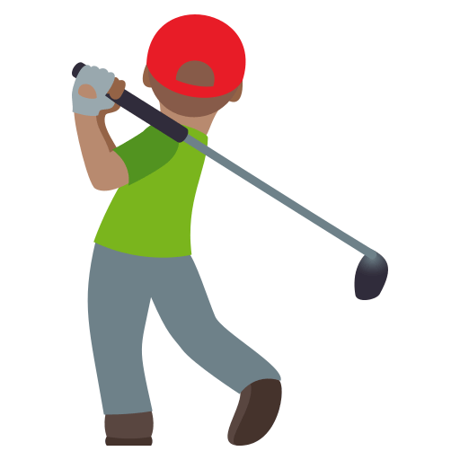 Homem Golfista: Tom de Pele Médio