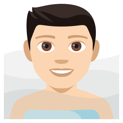 Homem Na Sauna: Tom de Pele Claro
