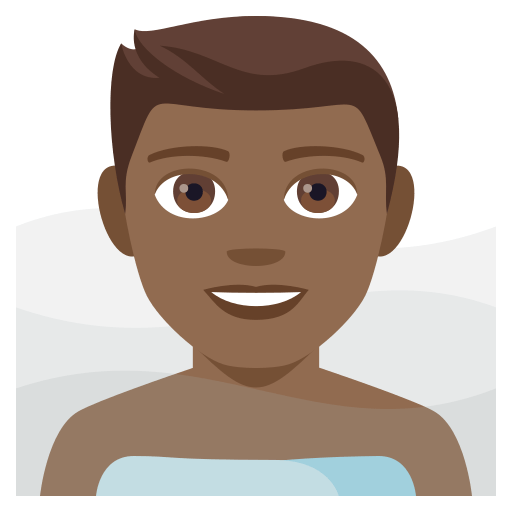 Homem Na Sauna: Tom de Pele Médio-Escuro