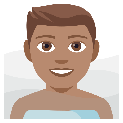 Homem Na Sauna: Tom de Pele Médio
