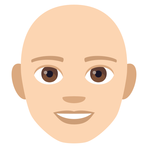 Homem: Tom de Pele Claro, Careca