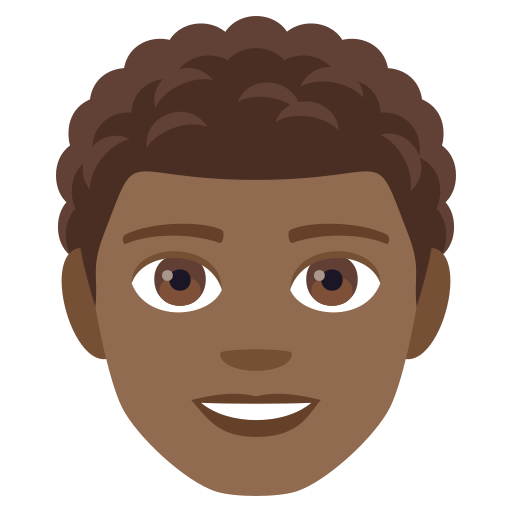 Homem: Tom de Pele Médio-Escuro, Cabelo Cacheado