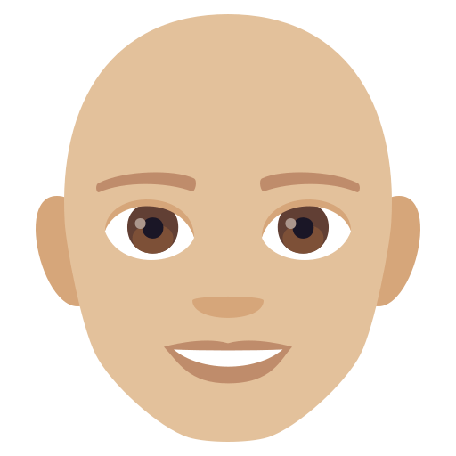 Homem: Tom de Pele Médio-Claro, Careca