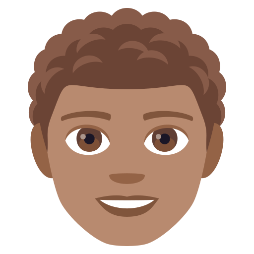Homem: Tom de Pele Médio, Cabelo Cacheado