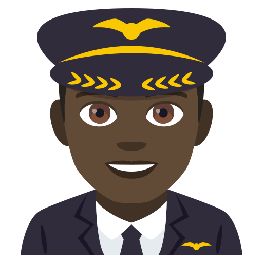 Piloto De Avião Homem: Tom de Pele Escuro