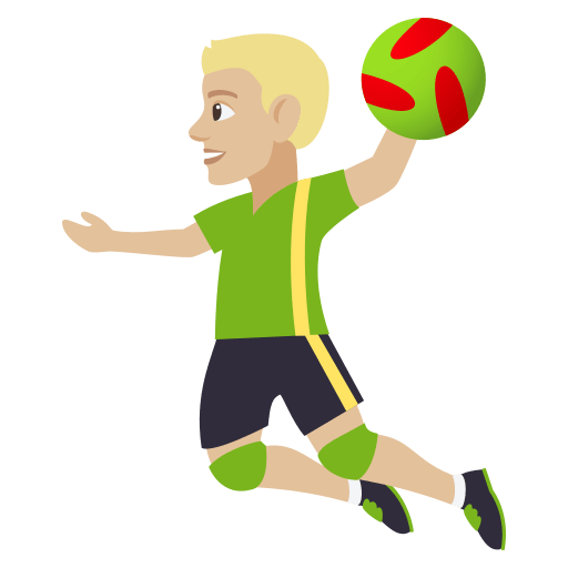 Jogador De Handebol: Tom de Pele Médio-Claro