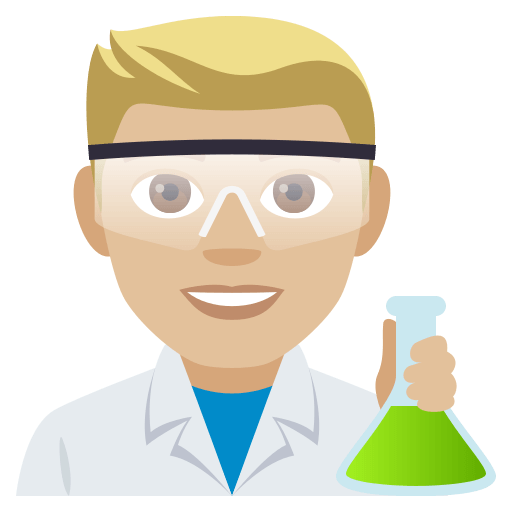 Cientista Homem: Tom de Pele Médio-Claro