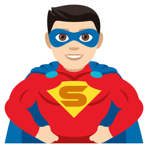 Homem Super-Herói: Tom de Pele Claro